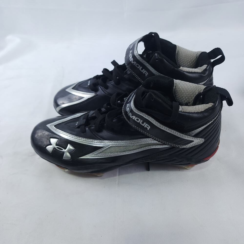 Under Armour Black Football Cleats Shoes Men Left 9.5 Right 10 (1208559) - Picture 9 of 12